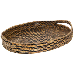 Bandeja em rattan tailandia 55x40x7cm