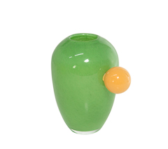 Vaso murano vetro green 19x13x18cm