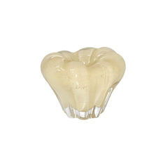 Centro de mesa murano bege 14x11x11cm