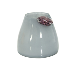 Centro de mesa murano moon cinza 18x16,5cm