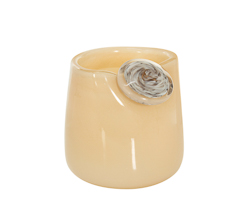 Centro de mesa murano moon bege 14x15x14,5cm