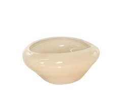 Centro de mesa murano bege 16x12,5x7,5cm
