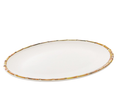 Travessa oval bambu 40x28cm