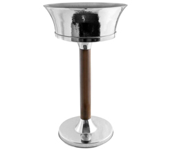 Champanheira com pe inox wood st-40x76h/ bc-53x21h