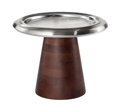Base / suporte madeira e inox 47x37hcm