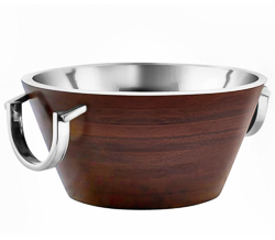 Champanheira modernwood walnut 43x20hcm