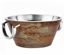 Champanheira modernwood acacia 43x20hcm