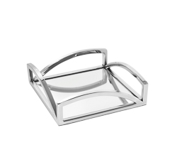 Porta guardanapo nero silver 20x20x6cm