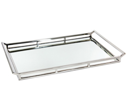 Bandeja nero silver 61x36x5cm