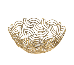 Cesta de pao ginko gold 28x28x13cm