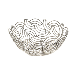 Cesta de pao ginko silver 28x28x13cm