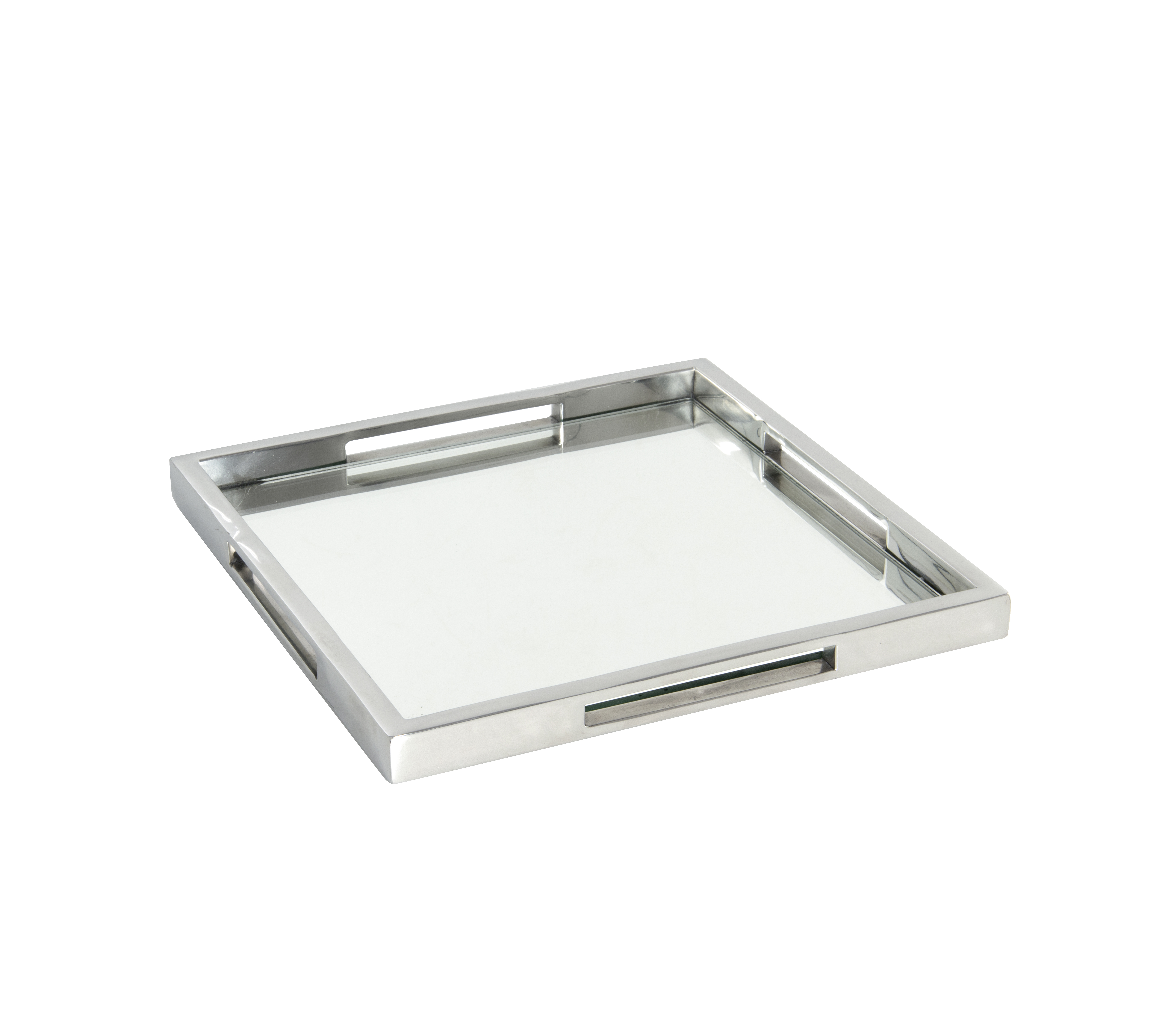 Bandeja quadrada modern silver 25x25x2cm