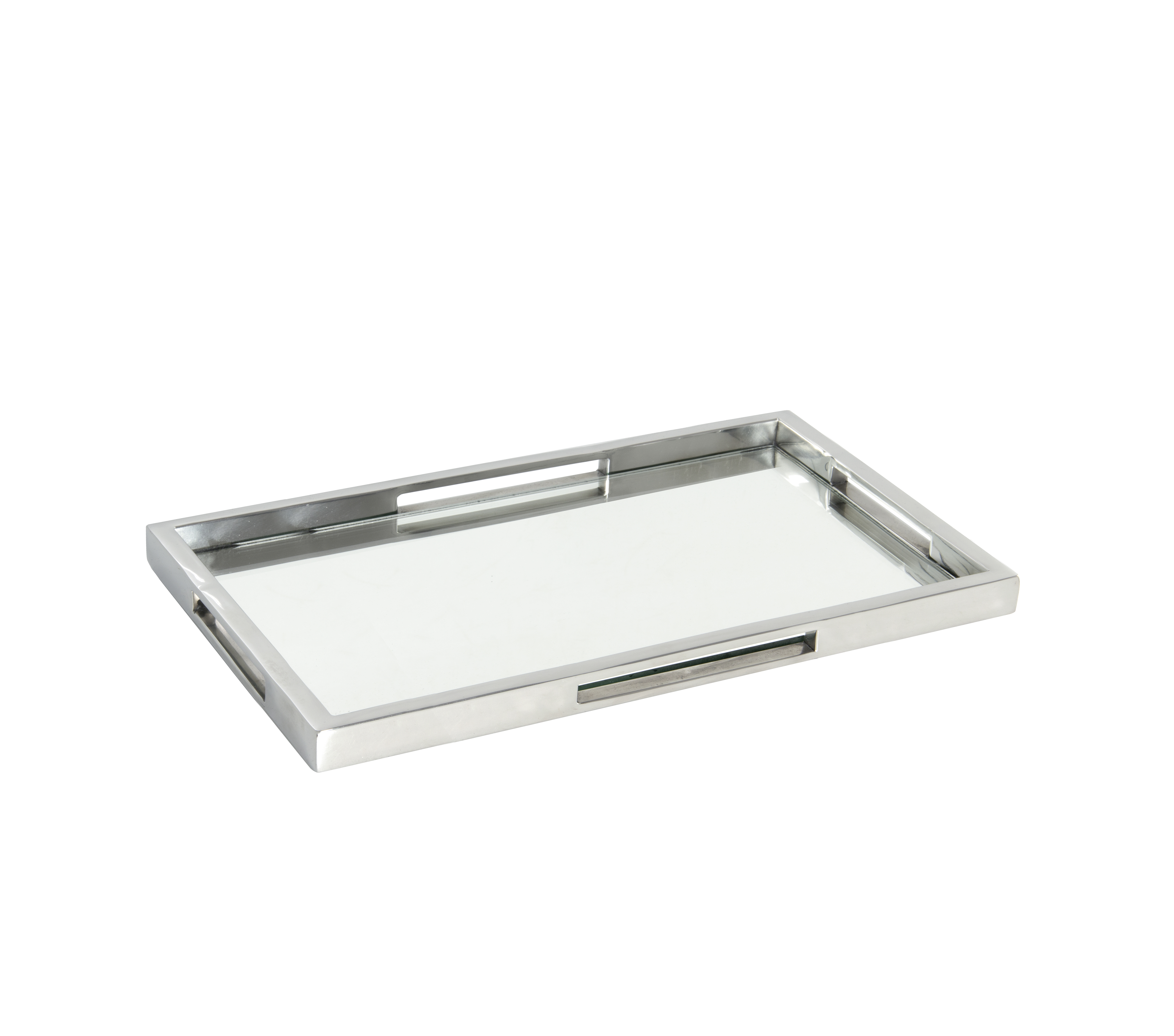 Bandeja retangular modern silver 30x17x2cm
