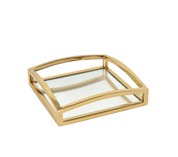 Porta guardanapo sava gold 20x20x5cm