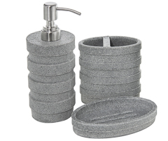 Set para banheiro 3pcs natural grey