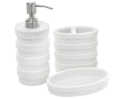 Set para banheiro 3pcs natural white