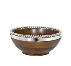 Bowl 18x8cm beaded