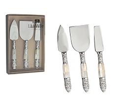 Jogo 03pc para queijo madreperola