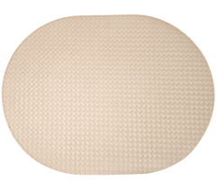 Jogo americano eco couro polo tresse bege 48x36,5cm