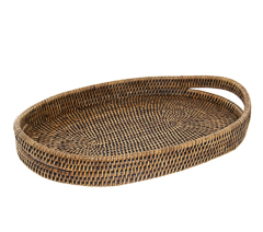 Bandeja em rattan 45x30x6cm