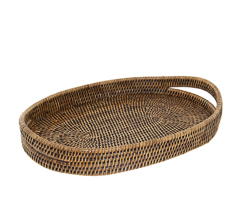 Bandeja em rattan 50x35x6cm