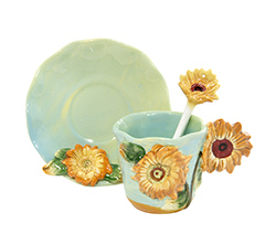 Flor de porcelana girassol