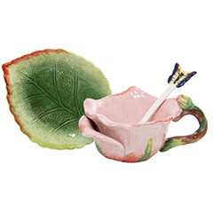 Flor de porcelana rosa