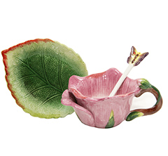 Flor de porcelana mauve