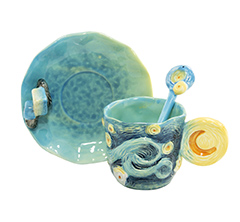 Flor de porcelana noite estrelada