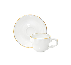 Xicara cafe e pires new queen ouro 100ml