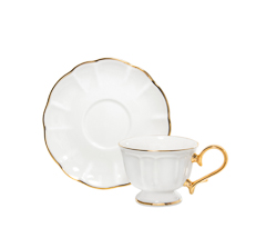Xicara cafe c/ pires retro ritz gold 100ml