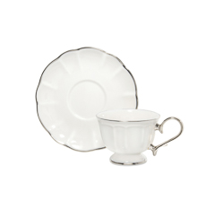Xicara cafe c/ pires retro ritz platinum 100ml